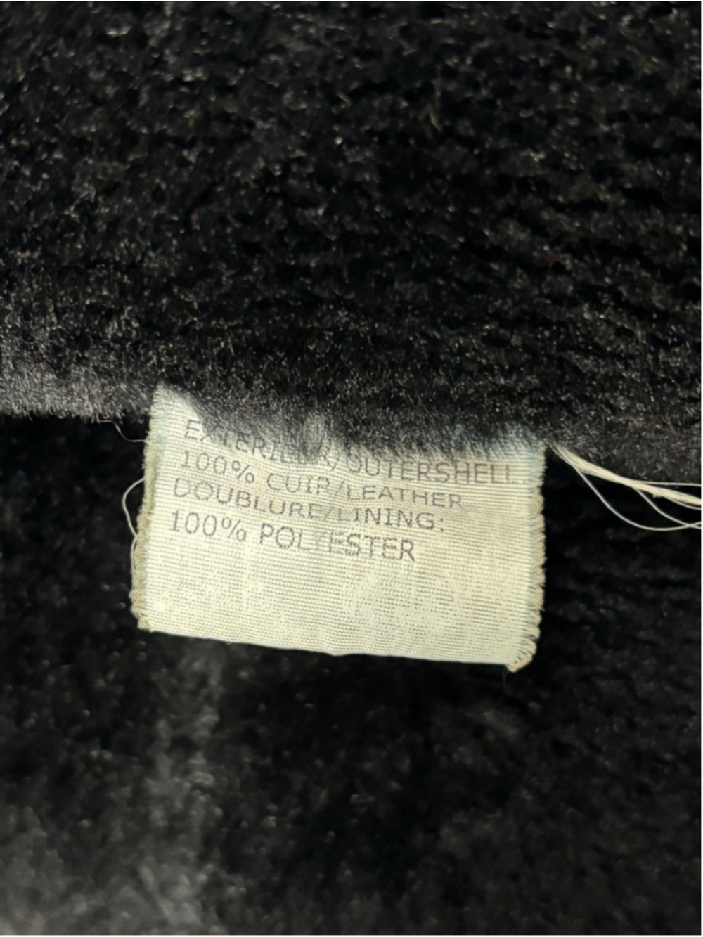 Vintage Cleo Genuine Suede Leather Coat Faux Shearling Trim Brown Large - Picture 5 of 11